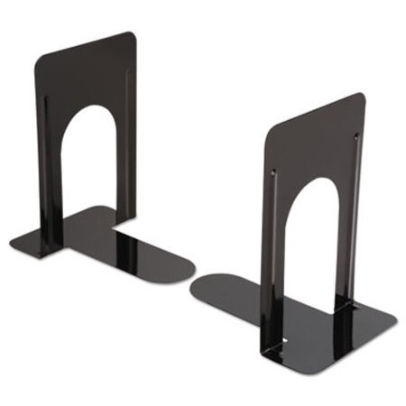 Universal® Economy Bookends, Standard, 5 7/8 x 8 1/4 x 9, Heavy Gauge Steel, Black