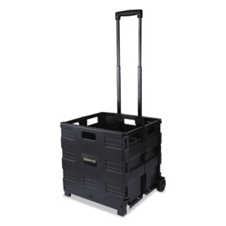 Universal® Collapsible Mobile Storage Crate, 18 1/4 x 15 x 18 1/4 to 39 3/8, Black