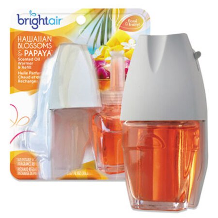 BRIGHT Air® Electric Scented Oil Air Freshener Warmer and Refill Combo, Hawaiian Blossoms and Papaya