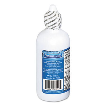 PhysiciansCare® by First Aid Only® First Aid Refill Components Disposable Eye Wash, 4oz