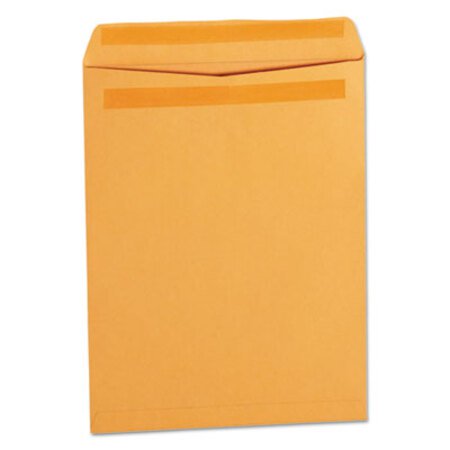 Universal® Self-Stick Open-End Catalog Envelope, #12 1/2, Square Flap, Self-Adhesive Closure, 9.5 x 12.5, Brown Kraft, 250/Box