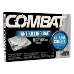 Combat® Combat Ant Killing System, Child-Resistant, Kills Queen and Colony, 6/Box, 12 Boxes/Carton