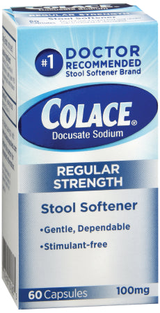 Purdue Pharma Stool Softener Colace® Capsule 60 per Bottle 100 mg Strength Docusate Sodium