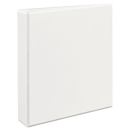 Avery® Durable View Binder with DuraHinge and EZD Rings, 3 Rings, 1.5" Capacity, 11 x 8.5, White, (9401)