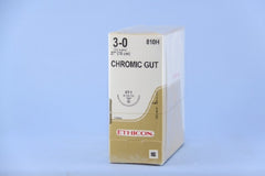 Suture with Needle Absorbable Uncoated Undyed Suture Chromic Gut Size 3 - 0 27 Inch Suture 1-Needle 36 mm Length 1/2 Circle Taper Point Needle