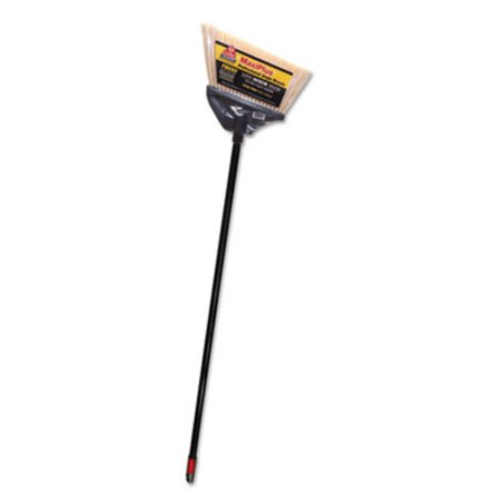 O-Cedar® Commercial MaxiPlus Professional Angle Broom, Polystyrene Bristles, 51" Handle, Black