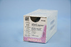 J & J Healthcare Systems Suture with Needle Coated Vicryl™ Rapide Absorbable Coated Undyed Suture Braided Polyglactin 910 Size 4 - 0 18 Inch Suture 1-Needle 19 mm Length 3/8 Circle Precision Point - Reverse Cutting Needle