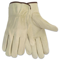 MCR™ Safety Economy Leather Driver Gloves, Medium, Beige, Pair