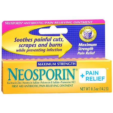 J & J Sales First Aid Antibiotic with Pain Relief Neosporin® + Pain Relief Maximum Strength Cream 0.5 oz. Tube
