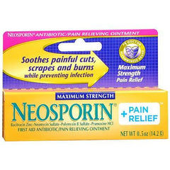 J & J Sales First Aid Antibiotic with Pain Relief Neosporin® + Pain Relief Maximum Strength Cream 0.5 oz. Tube