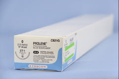 J & J Healthcare Systems Suture with Needle Prolene™ Nonabsorbable Uncoated Blue Suture Monofilament Polypropylene Suture Size 0 18 Inch Suture 1-Needle 36 mm Length 1/2 Circle Taper Point Needle