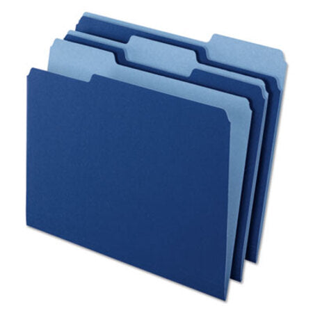 Pendaflex® Interior File Folders, 1/3-Cut Tabs, Letter Size, Navy Blue, 100/Box