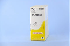 Suture with Needle Absorbable Uncoated Undyed Suture Plain Gut Size 2 - 0 27 Inch Suture 1-Needle 24 mm Length 3/8 Circle Reverse Cutting Needle