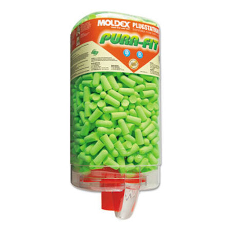 Moldex® Pura-Fit PlugStation Earplug Dispenser, Cordless, 33NRR, Bright Green, 500 Pairs