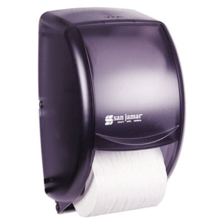 San Jamar® Duett Standard Bath Tissue Dispenser, 2 Roll, 7 1/2w x 7d x 12 3/4h, Black Pearl
