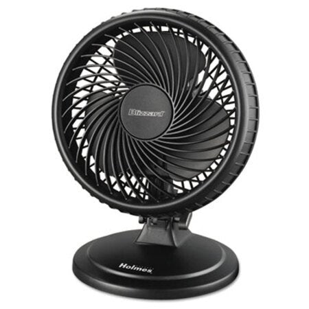Holmes® Lil' Blizzard 7" Two-Speed Oscillating Personal Table Fan, Plastic, Black