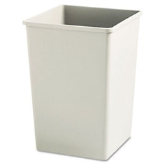 Rubbermaid® Commercial Plaza Waste Container Rigid Liner, Square, Plastic, 35 gal, Beige
