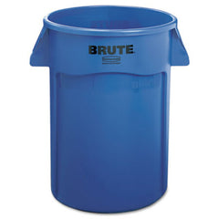 Rubbermaid® Commercial Brute Vented Trash Receptacle, Round, 44 gal, Blue