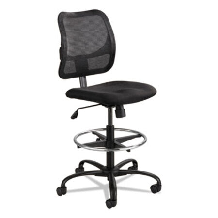Safco® Vue Series Mesh Extended-Height Chair, 33" Seat Height, Supports up to 250 lbs., Black Seat/Black Back, Black Base