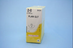 Suture with Needle Absorbable Uncoated Undyed Suture Plain Gut Size 2 - 0 27 Inch Suture 1-Needle 36 mm Length 1/2 Circle Taper Point Needle