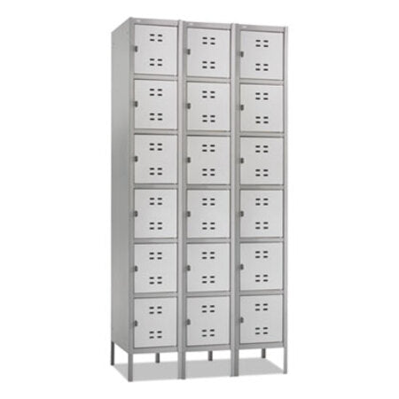 Safco® Three-Column Box Locker, 36w x 18d x 78h, Two-Tone Gray