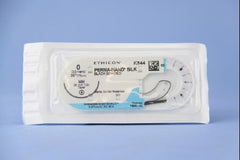 Suture with Needle Perma-Hand Nonabsorbable Coated Black Suture Braided Silk Size 0 30 Inch Suture 1-Needle 36.4 mm Length 1/2 Circle Taper Point Needle