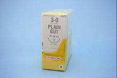 Suture with Needle Absorbable Uncoated Undyed Suture Plain Gut Size 3 - 0 27 Inch Suture 1-Needle 40 mm Length 1/2 Circle Taper Point Needle