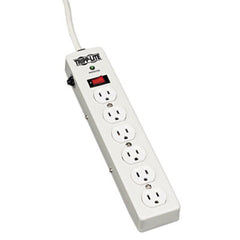 Tripp Lite Protect It! Surge Protector, 6 Outlets, 6 ft Cord, 1340 Joules, Light Gray