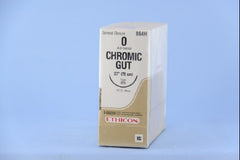 Suture with Needle Absorbable Uncoated Undyed Suture Chromic Gut Size 0 27 Inch Suture 1-Needle 48 mm Length 1/2 Circle Taper Point Needle