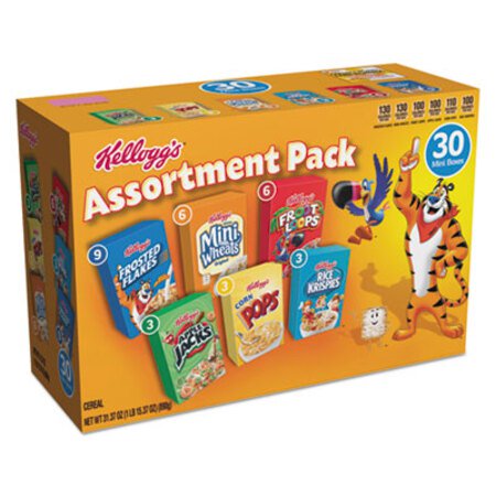 s® Breakfast Cereal Mini Boxes, Assorted, 2.39 oz Box, 30/Carton