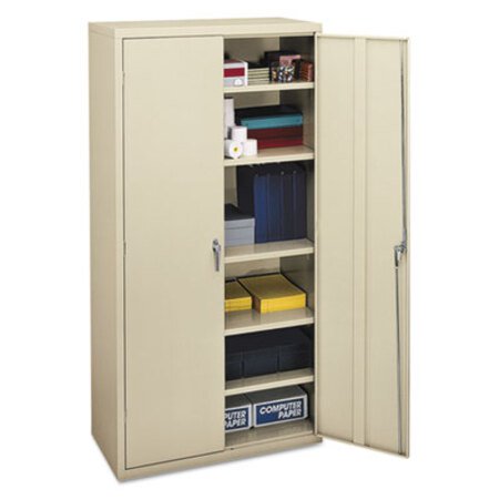 HON® Assembled Storage Cabinet, 36w x 18 1/8d x 71 3/4h, Putty