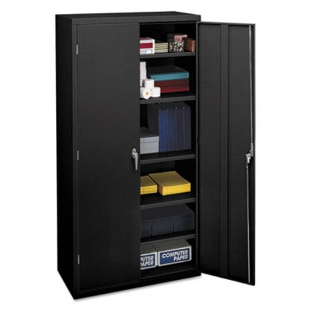 HON® Assembled Storage Cabinet, 36w x 18 1/8d x 71 3/4h, Black