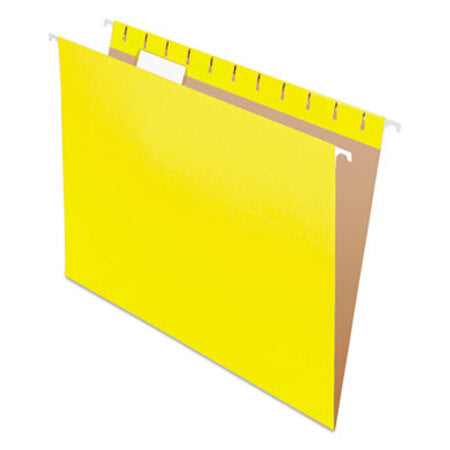Pendaflex® Colored Hanging Folders, Letter Size, 1/5-Cut Tab, Yellow, 25/Box
