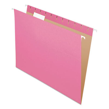 Pendaflex® Colored Hanging Folders, Letter Size, 1/5-Cut Tab, Pink, 25/Box