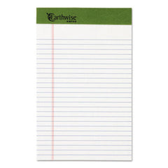 Ampad® Earthwise by Oxford Writing Pad, Narrow Rule, 5 x 8, White, 50 Sheets, Dozen