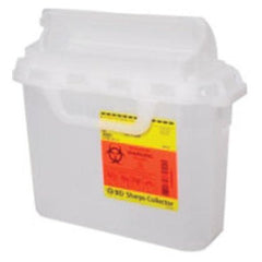 Becton Dickinson Sharps Container BD™ 12 H X 12 W X 4-4/5 D Inch 5.4 Quart Translucent White Base / Translucent White Lid Horizontal Entry Counter Balanced Door Lid - M-287479-2373 - Case of 12