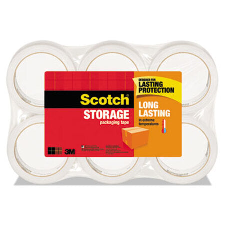 Scotch® Storage Tape, 3" Core, 1.88" x 54.6 yds, Clear, 6/Pack