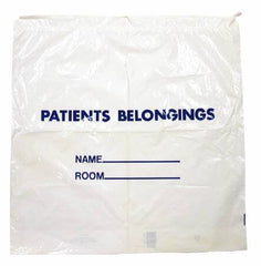 Donovan Industries Patient Belongings Bag 20 X 20 Inch Polyethylene Drawstring Closure White - M-288097-1656 - Each