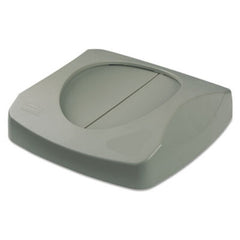 Rubbermaid® Commercial Untouchable Square Swing Top Lid, 16w x 16d x 4h, Gray