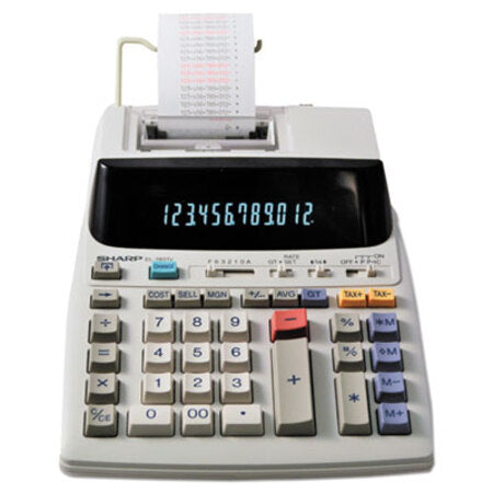 Sharp® EL-1801V Two-Color Printing Calculator, Black/Red Print, 2.1 Lines/Sec