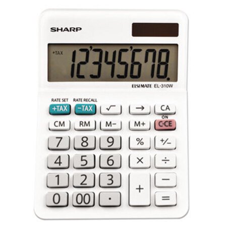 Sharp® EL-310WB Mini Desktop Calculator, 8-Digit LCD