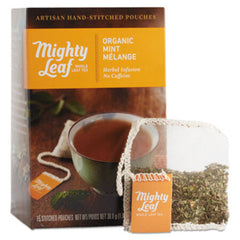 Mighty Leaf® Tea Whole Leaf Tea Pouches, Organic Mint Melange, 15/Box