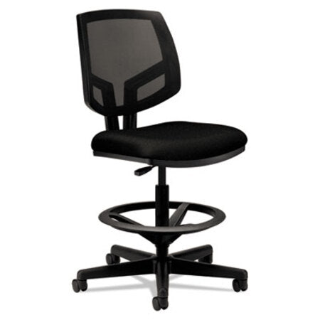 HON® Volt Series Mesh Back Adjustable Task Stool, 32.38" Seat Height, Up to 275 lbs., Black Seat/Black Back, Black Base