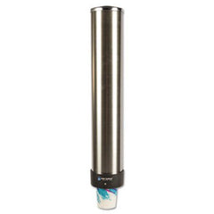 San Jamar® Large Water Cup Dispenser w/Removable Cap, Wall Mounted, Stainless Steel