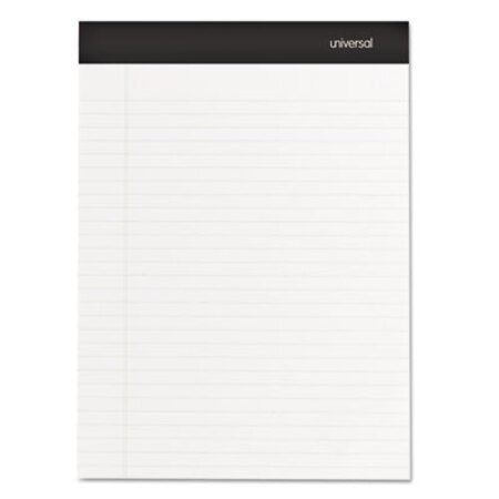 Universal® Sugarcane-Based Writing Pads, Wide/Legal Rule, 8.5 x 11.75, White, 50 Sheets, 2/Pack