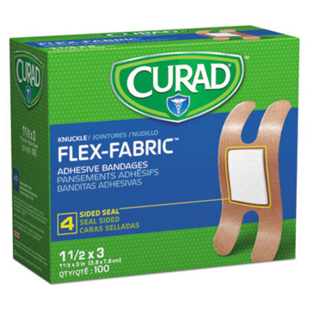 Curad® Flex Fabric Bandages, Knuckle, 100/Box