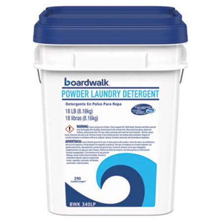 Boardwalk® Laundry Detergent Powder, Crisp Clean Scent, 18 lb Pail