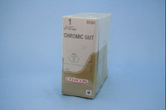 Suture with Needle Absorbable Uncoated Undyed Suture Chromic Gut Size 1 27 Inch Suture 1-Needle 26 mm Length 1/2 Circle Taper Point Needle