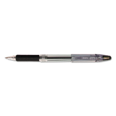 zebra® Jimnie Stick Gel Pen, Medium 0.7mm, Black Ink, Smoke Barrel, Dozen