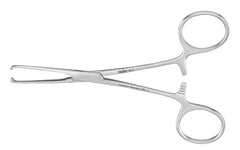 Tissue Forceps Miltex® Baby Allis 5 Inch Length OR Grade German Stainless Steel NonSterile Ratchet Lock Finger Ring Handle Straight Extra Delicate Jaws w/4 X 5 Teeth